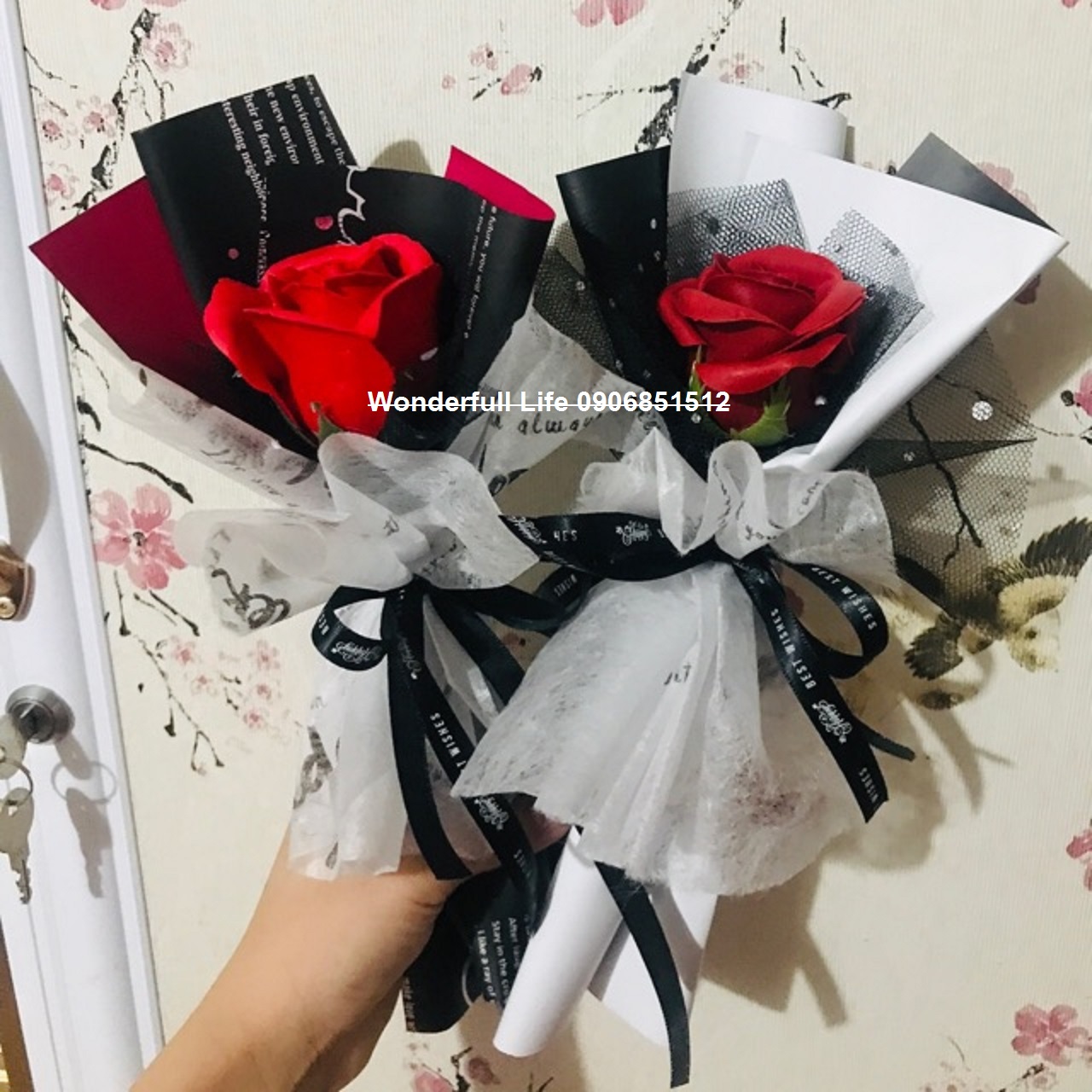 Hoa hồng sáp thơm bó 1 bông siêu xinh