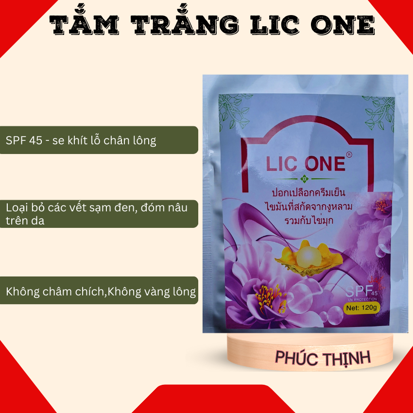 Tắm Trắng Cao Cấp LIC ONE - Thái Lan Gói 120G