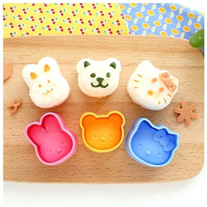 BỘ 3 KHUÔN CƠM BENTO NHẬT CHO BÉ