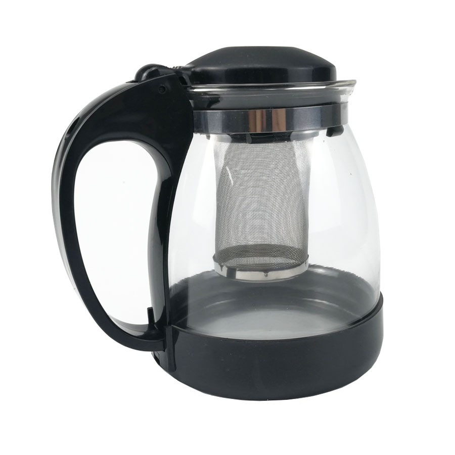 Bình pha trà thủy tinh 1300ml có lưới lọc trà inox-Ấm pha trà thủy tinhcó lõi lọc 1300ml