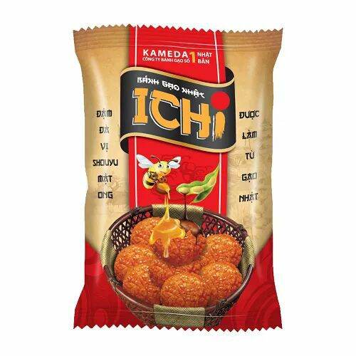 [HCM] Combo 5 bịch Bánh gạo Nhật Ichi vị Shouyu mật ong gói 100g - Đồ Ăn Vặt Giá Rẻ