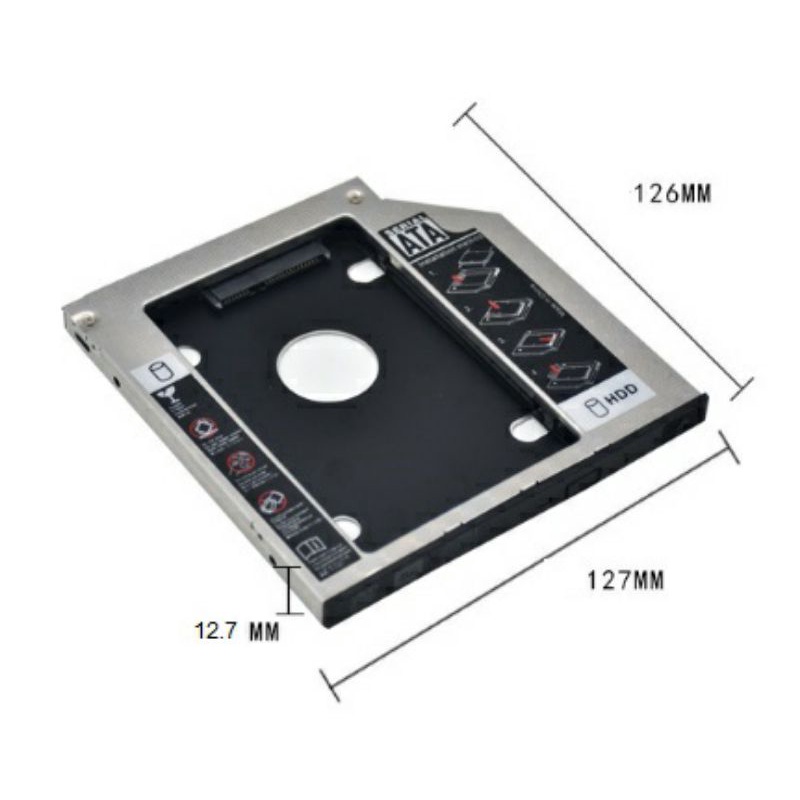 Caddy bay ổ cứng Laptop chuẩn SATA 9.5mm ,12.7mm