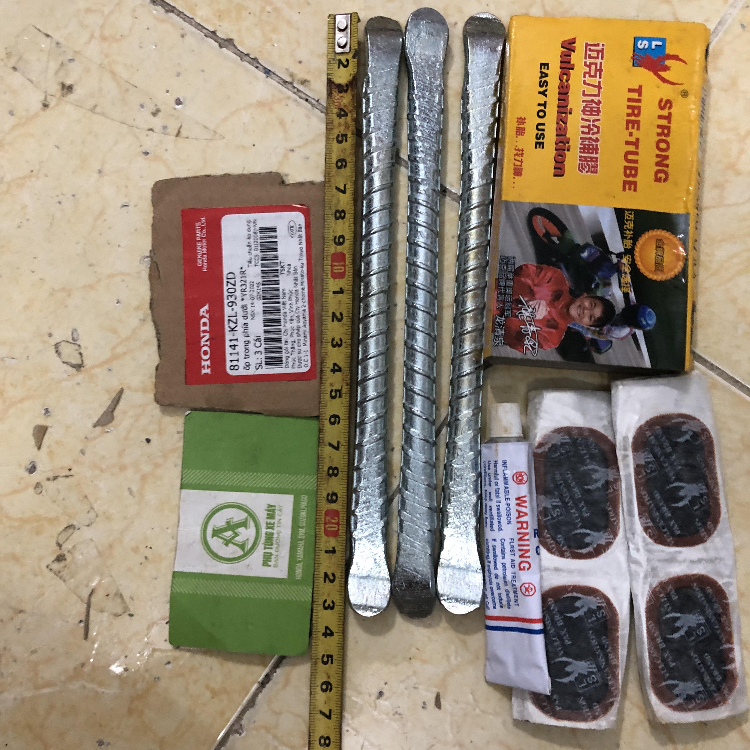Bộ 3 Móc Lốp Xe Máy và keo cao cấp