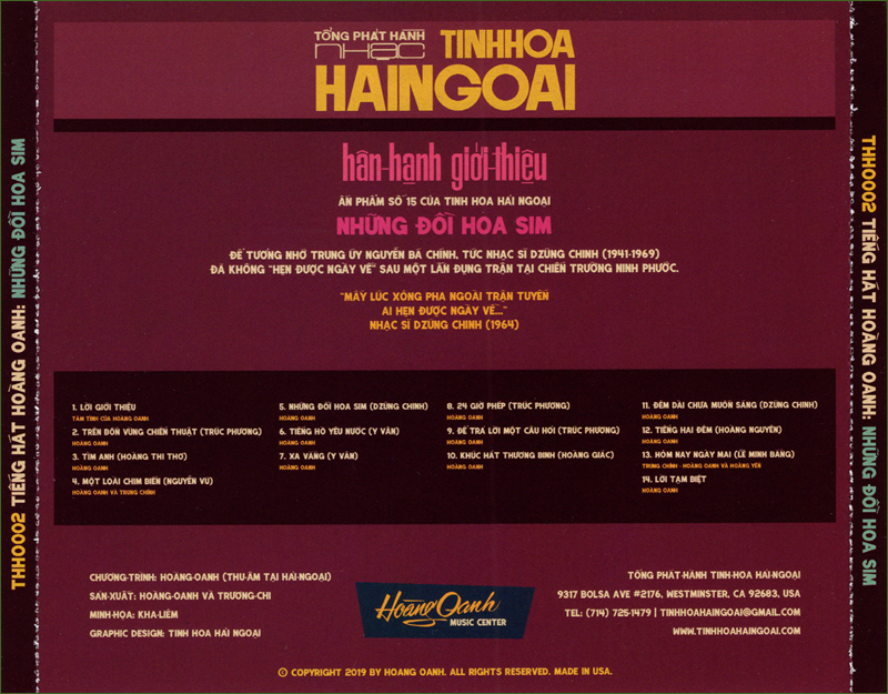 Bộ 03CD Hoàng Oanh