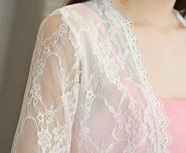 [HCM]Áo khoác ren form lửng tay lỡ