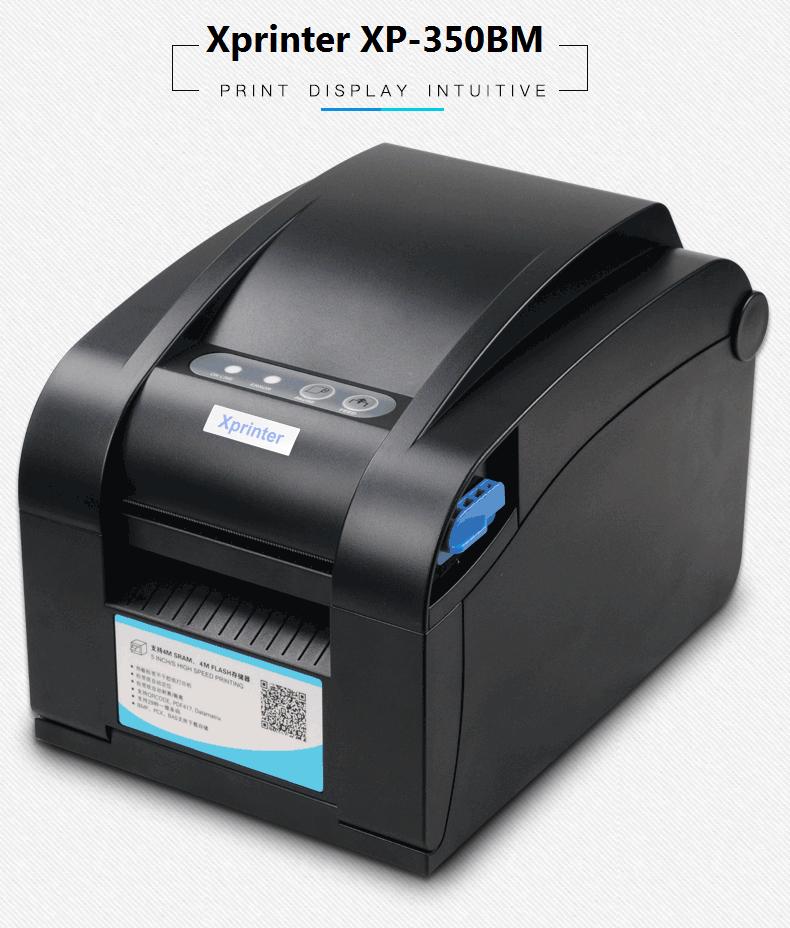 Máy In Tem Mã Vạch Xprinter XP-350BM Cổng USB và Lan