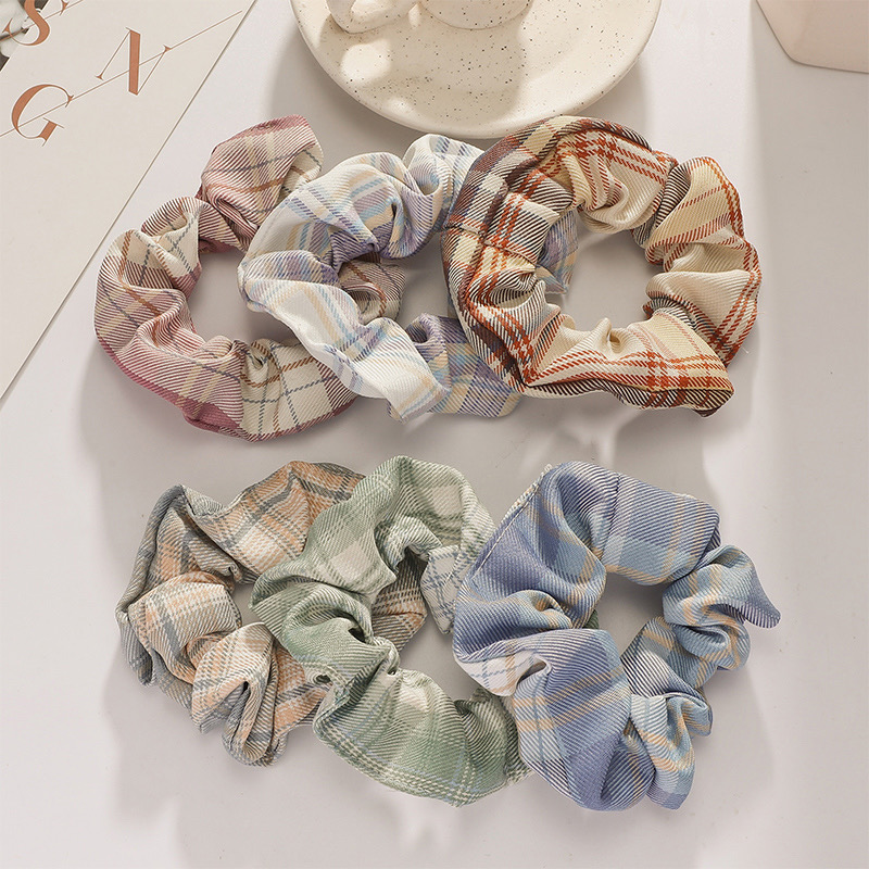 [HCM]Dây cột tóc, buộc tóc vải Caro Scrunchies CT16VA