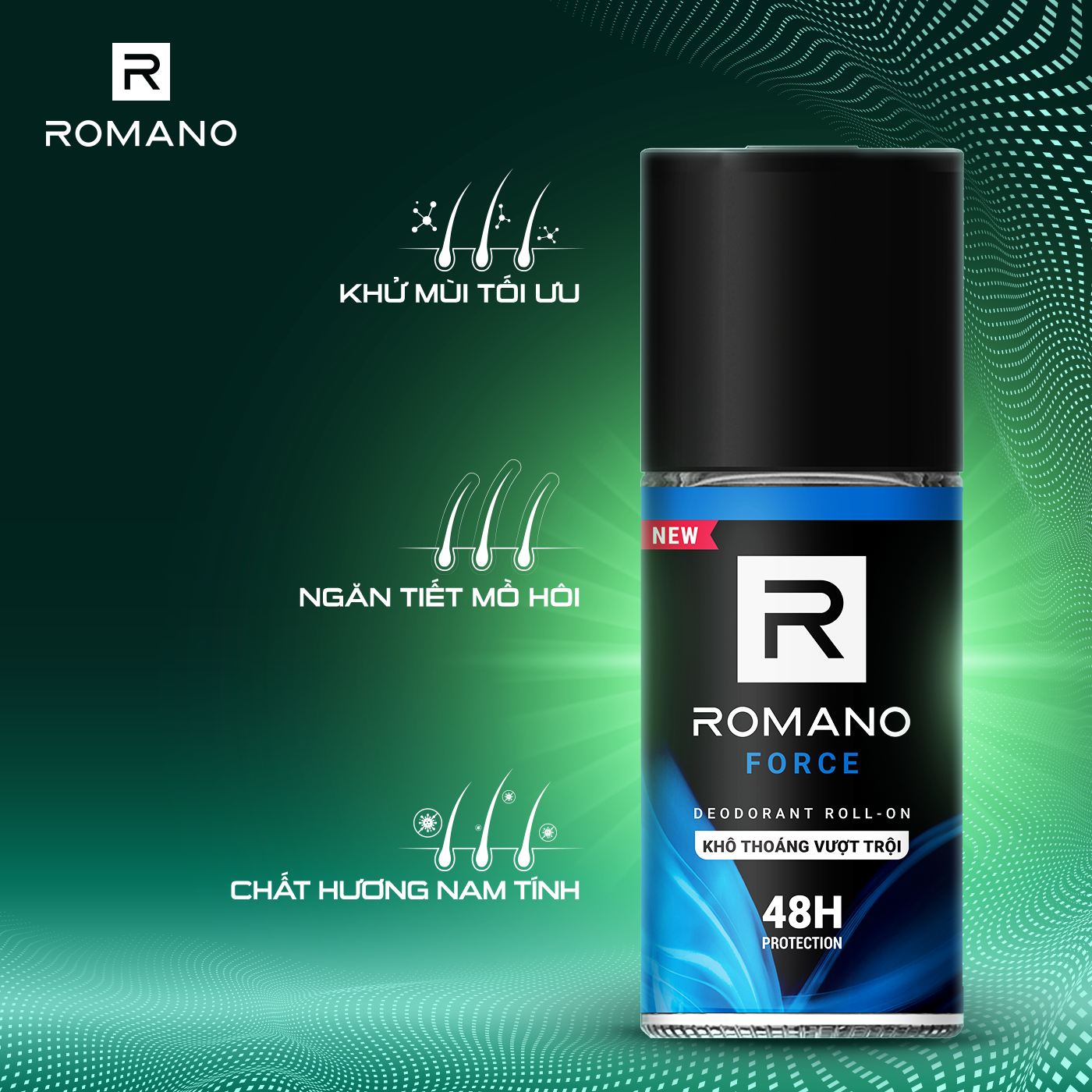 Romano Force Deodorant Roll-On 50ml