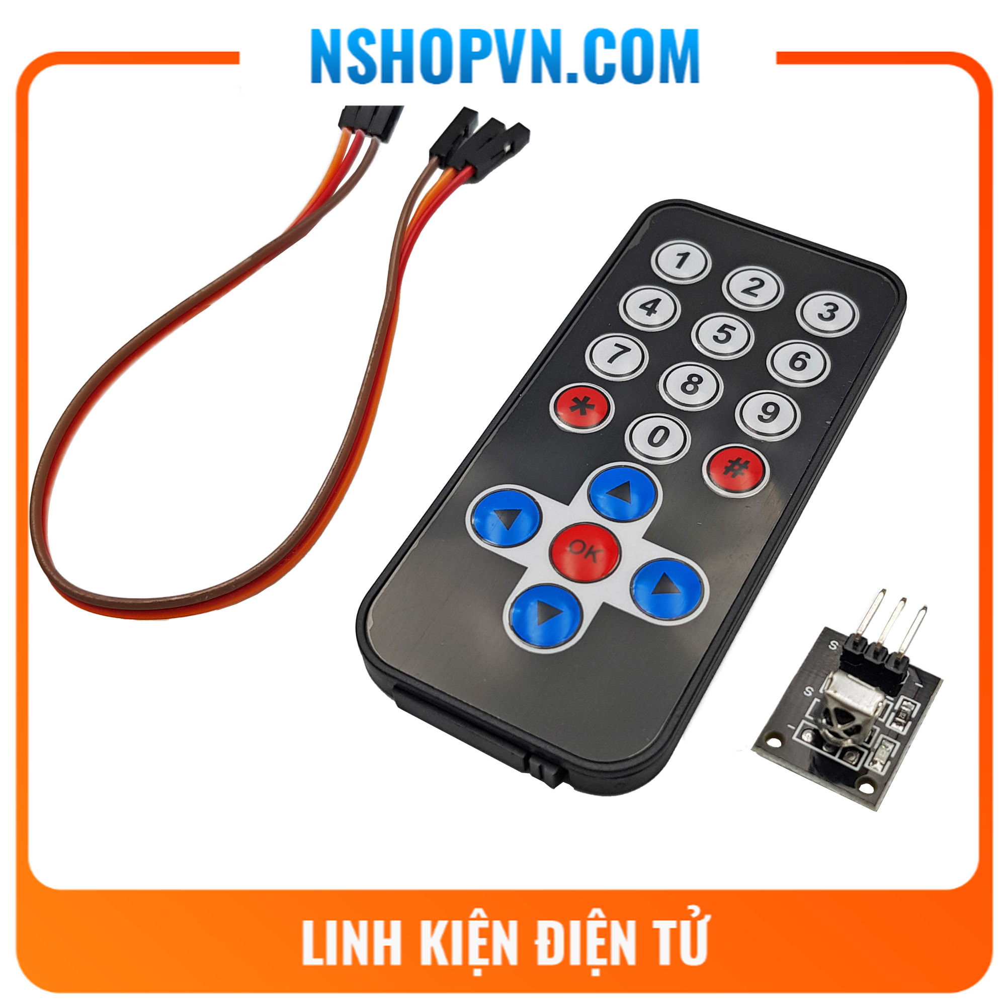 Module thu hồng ngoại + remote ir1838