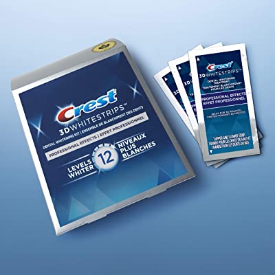 Hộp 20 cặp miếng dán trắng răng (20 miếng dán hàm trên, 20 miếng dán hàm dưới) C.r.e.s.t 3D White Professional Effects của Mỹ