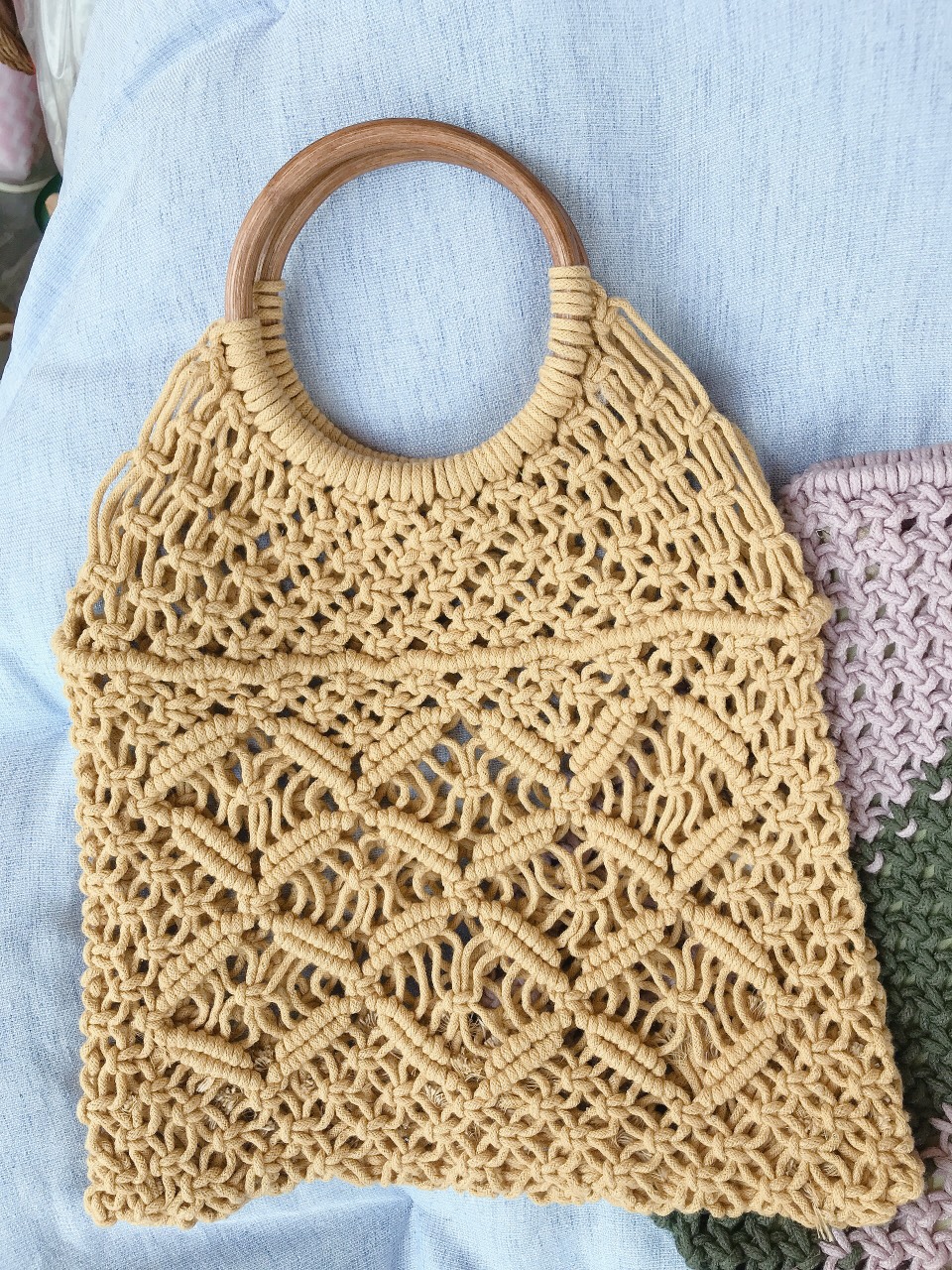 Macrame Bags For Beach Vacation Macrame Beach Bag, Macrame Shopping Bag, Crochet Bag, Net Bag, Reusable Shopping Bag