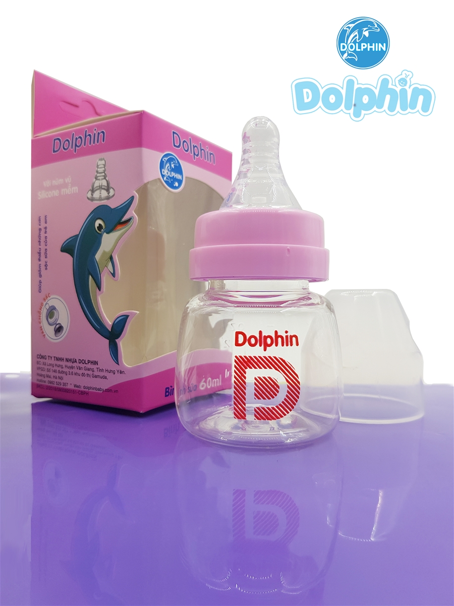 [HCM]Bình sữa Dolphin 60ml chính hãng