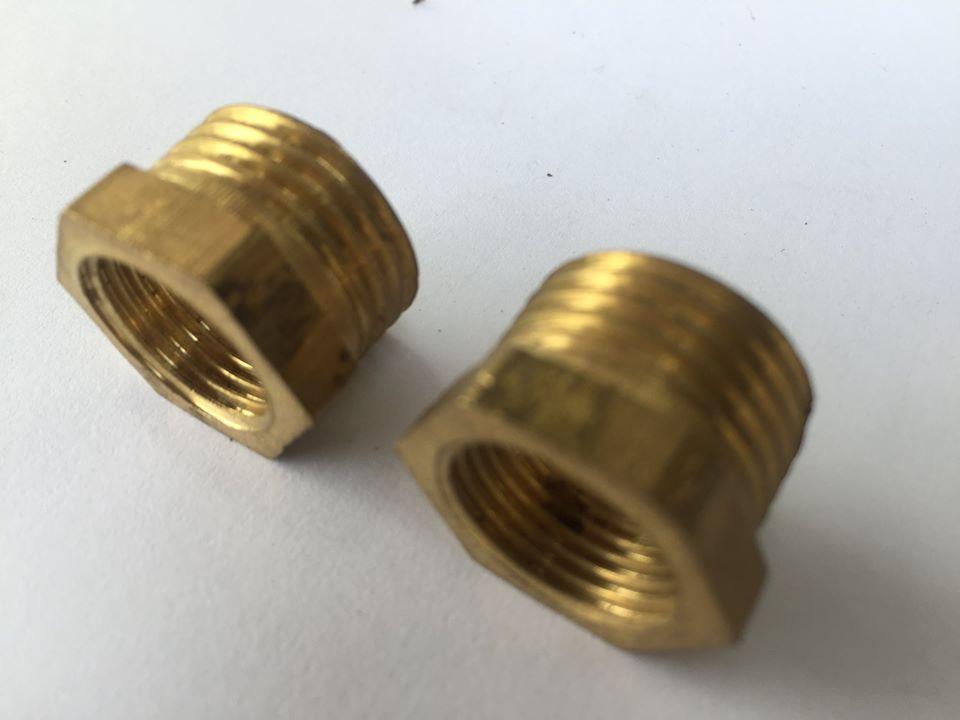 2 chiếc lơ đồng ren ngoài 21mm- ren trong 12mm