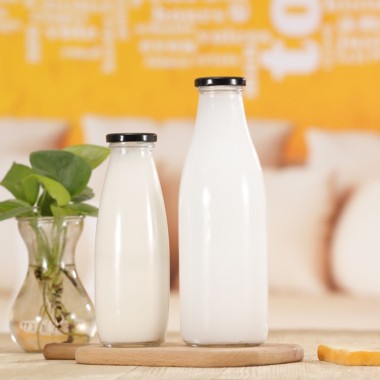 Chai Thủy Tinh Nắp Thiếc Đựng Sữa Hạt 1000ml. 1 lít