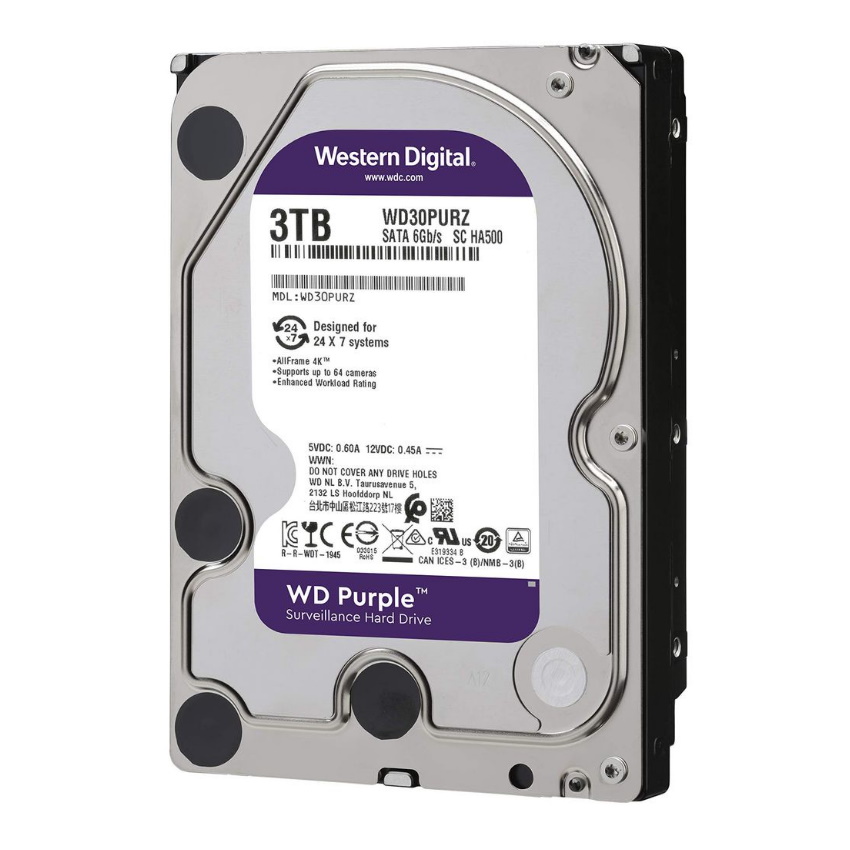 Ổ cứng hdd wd tím 250gb 500gb 1tb 3tb chuyên dụng cho đầu ghi hình camera hoặc máy tính pc