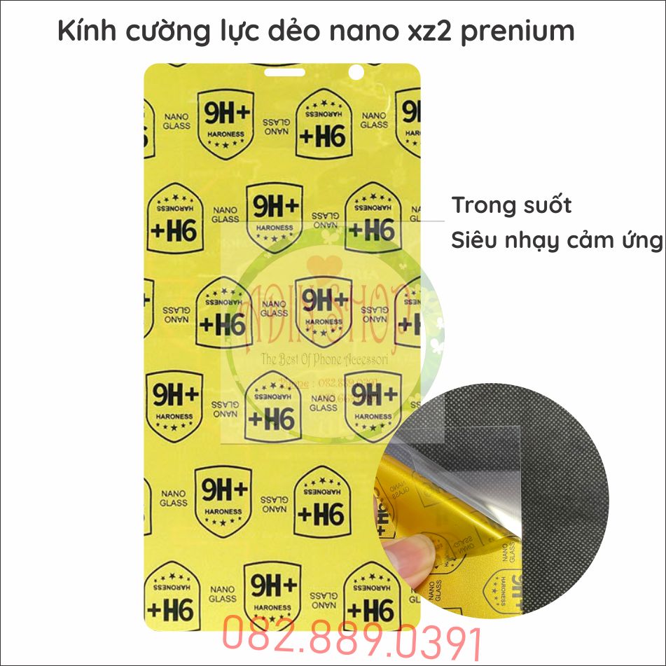 [HCM]Kính cường lực dẻo sony xz2 premium nano siêu trong cảm ứng siêu nhạy cường lực 9H+