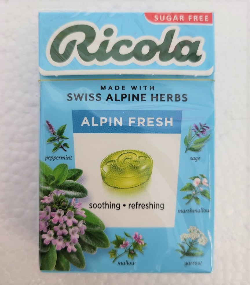 Kẹo thảo mộc không đường ricola fresh alpine herbs alpin