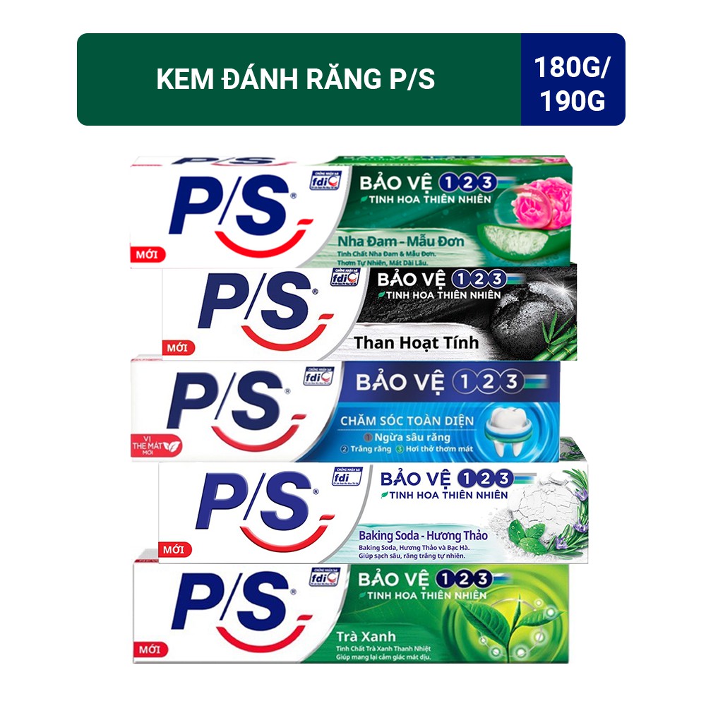 Kem Đánh Răng P/S Bảo Vệ 123 Tuýp 180g/230g
