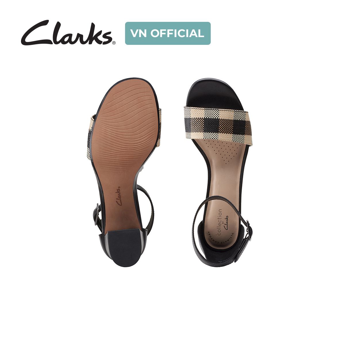 Giày Sandal Cao Gót Da Nữ Clarks - Jocelynne Cam