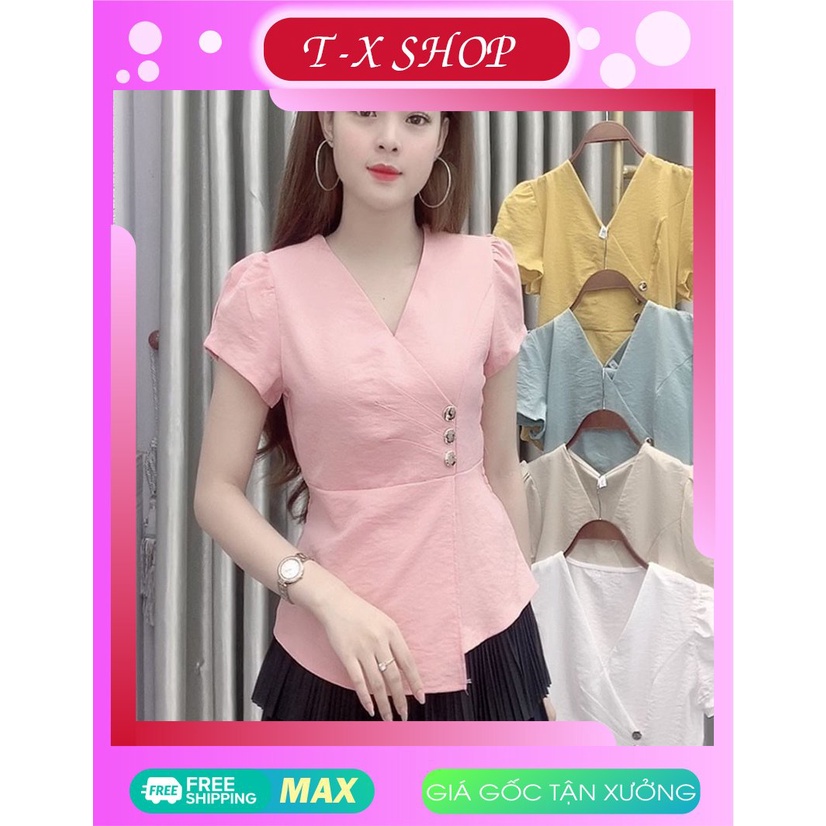 [HCM]ÁO ĐŨI CỔ TIM PHỐI NÚT SÀNH ĐIỆU_[Giá gốc tận xưởng]