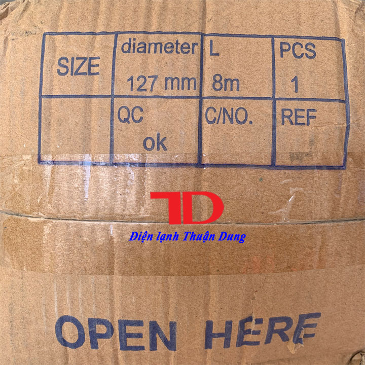 Ống gió mềm có bảo ôn D127mm x 8m