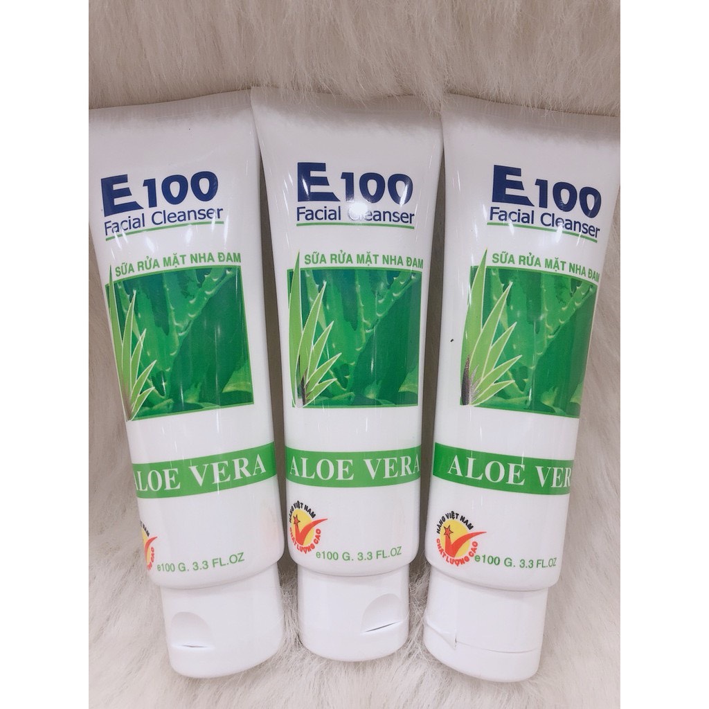 Sữa rửa mặt E100 nha đam 100ml