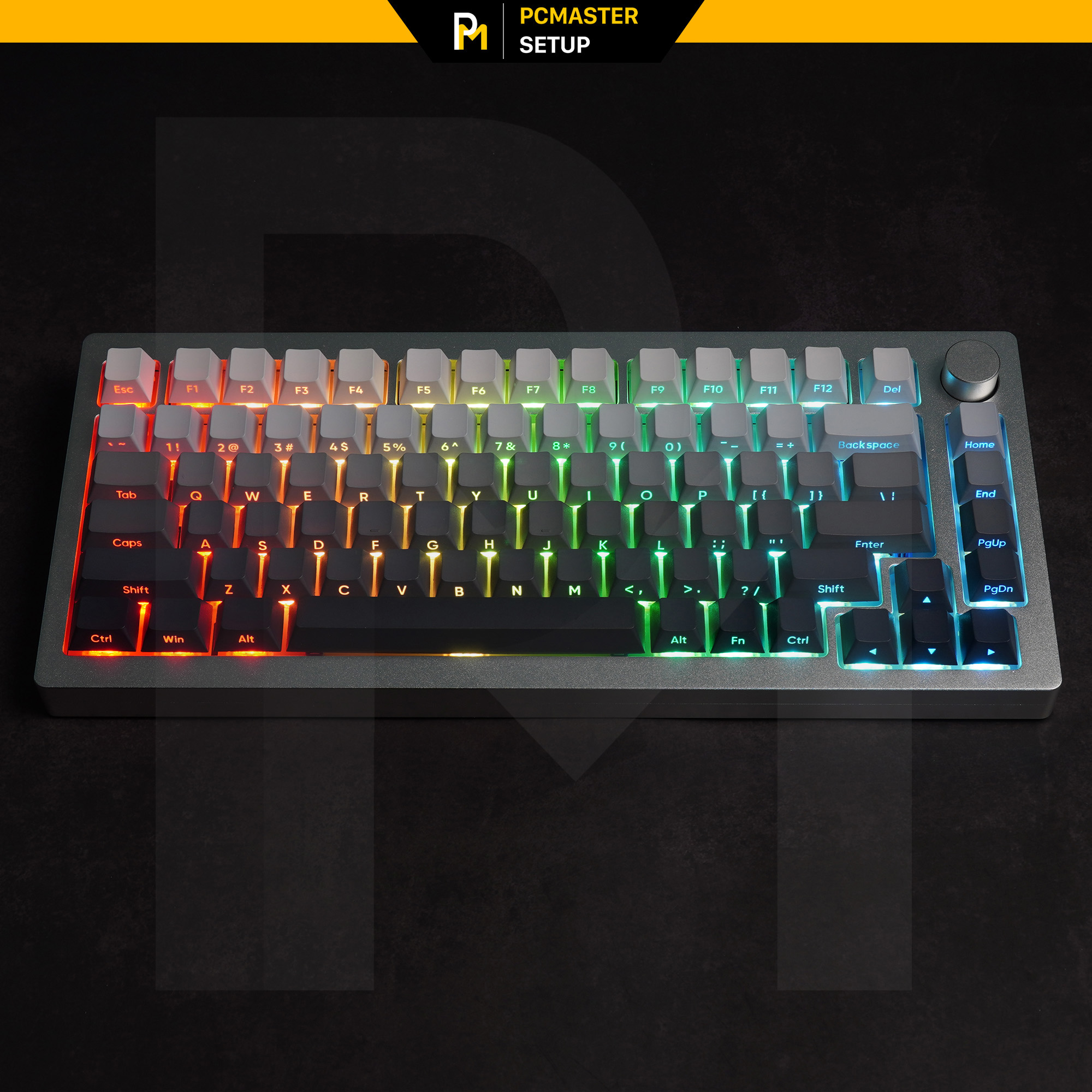 Keycap xuyên led Gradient Side print Cherry Profile  họa tiết double shot cao cấp