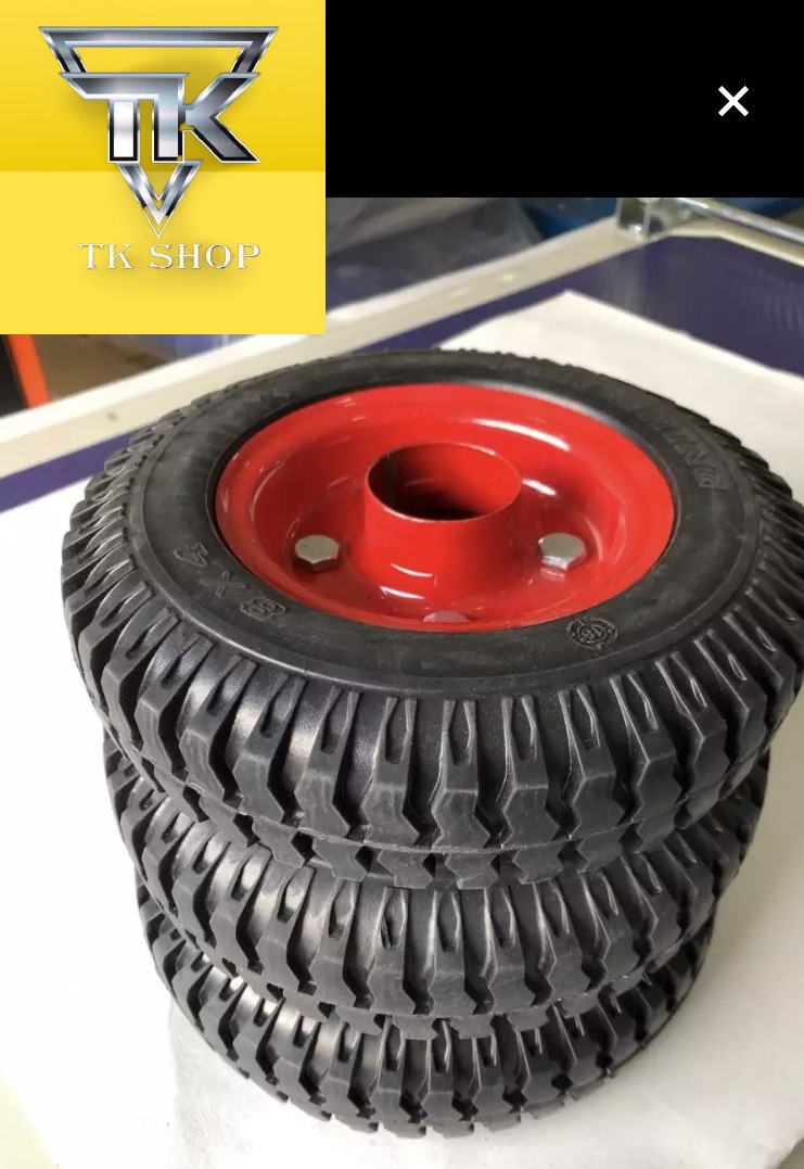 Bánh xe đẩy mâm liền 250-4 chất liệu cao su