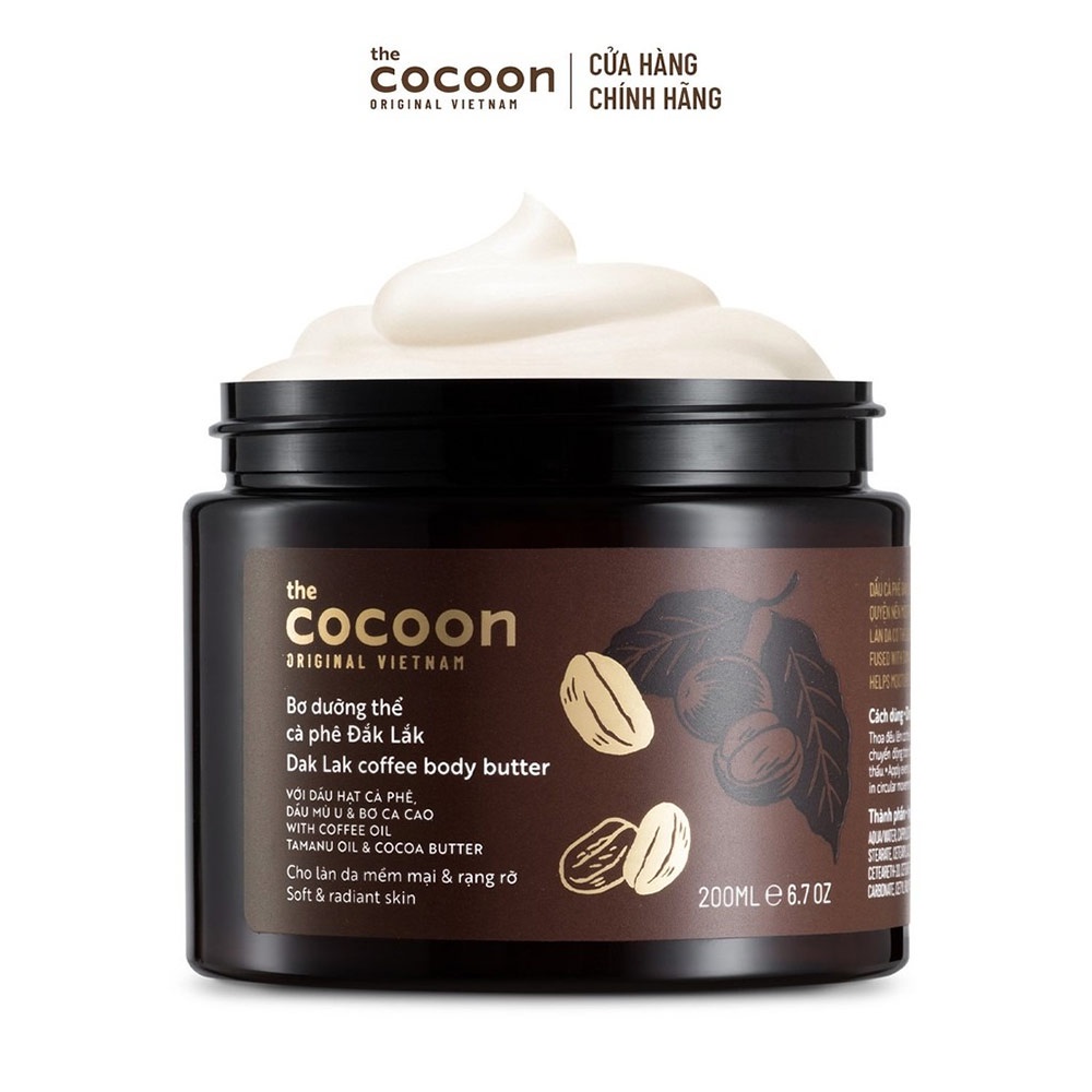 Bơ dưỡng thể cocoon chiết xuất cà phê đắk lắk 200ml