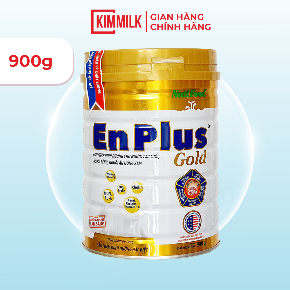 Sữa bột EnPlus Gold lon 900g dinh dưỡng cho người cao tuổi