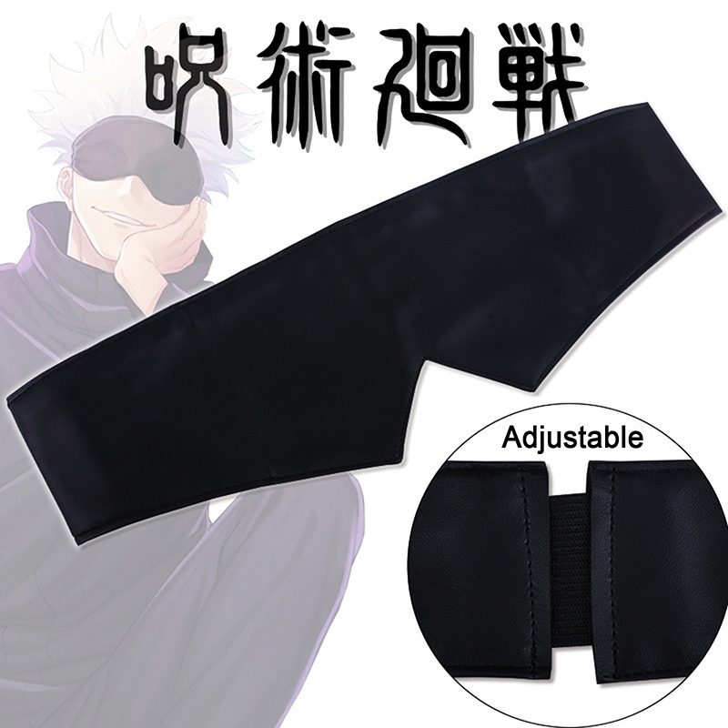 Feibeinan66 Gojo Mặt nạ bịt mắt đạo cụ hóa trang băng đô nam nữ màu đen Anime phụ kiện