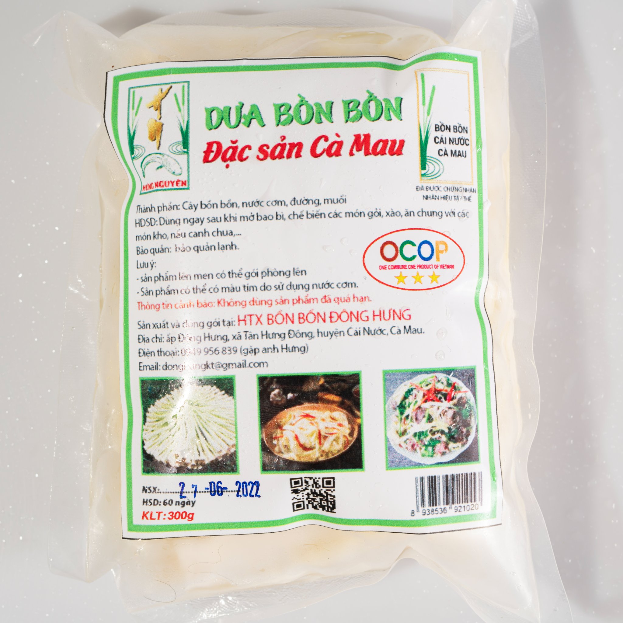Dưa bồn bồn Cà Mau (gói 500gr)