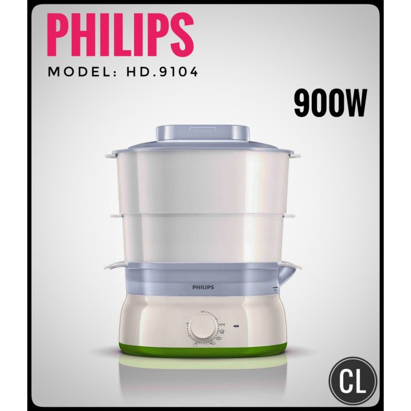 Nồi hấp 2 tầng Philips HD9104 - Hàng nhập khẩu