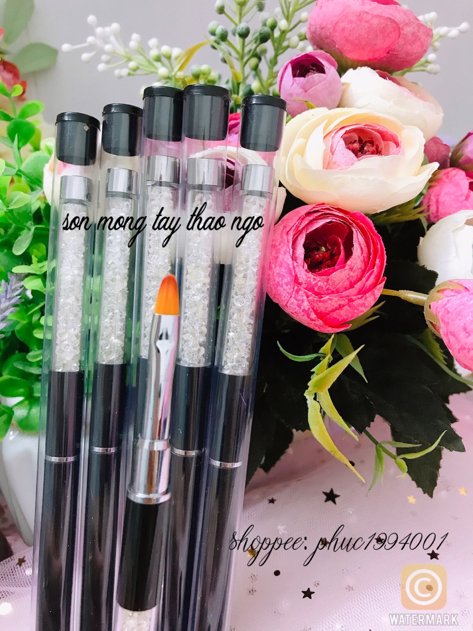 Cọ đắp gel cán đá cao cấp dành cho Nail