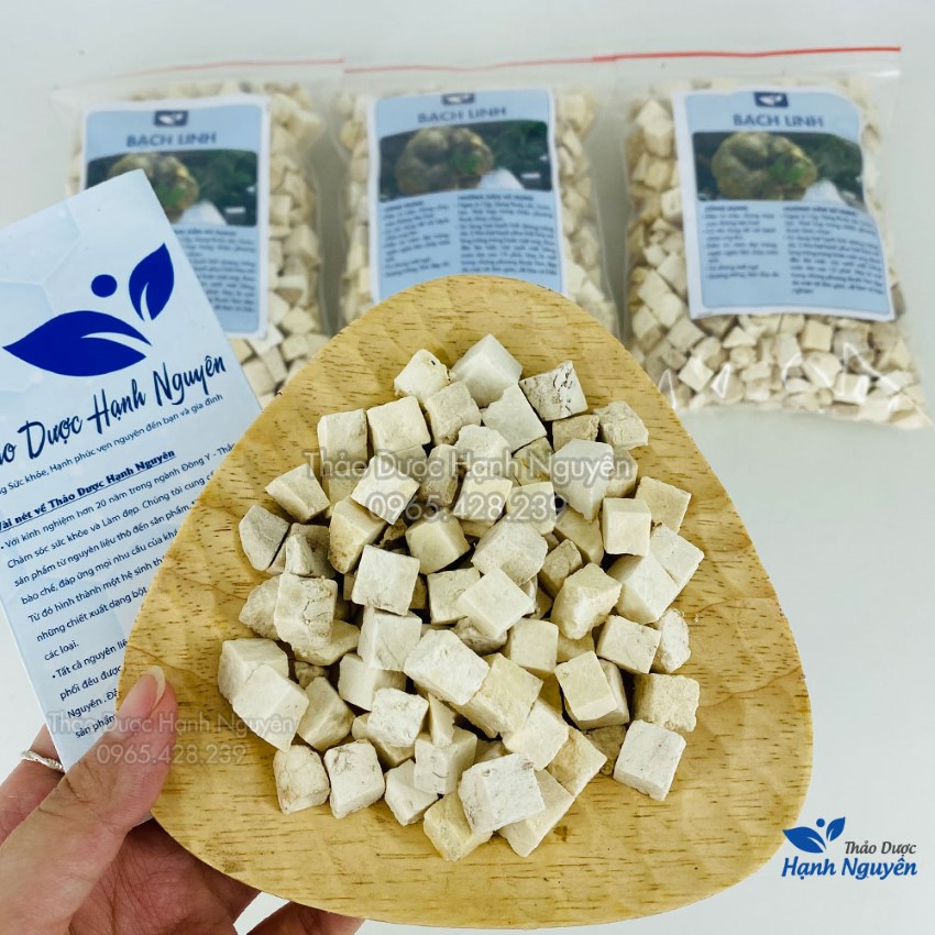 Bạch linh 100g, bạch phục linh trắng da, cải thiện nám, tàn nhang, tăng cường sức khỏe - Thảo Dược Hạnh Nguyên