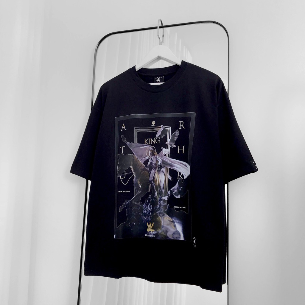 Áo Thun Oversize King Arthur, áo thun cotton nam nữ ngắn tay unisex ODIN