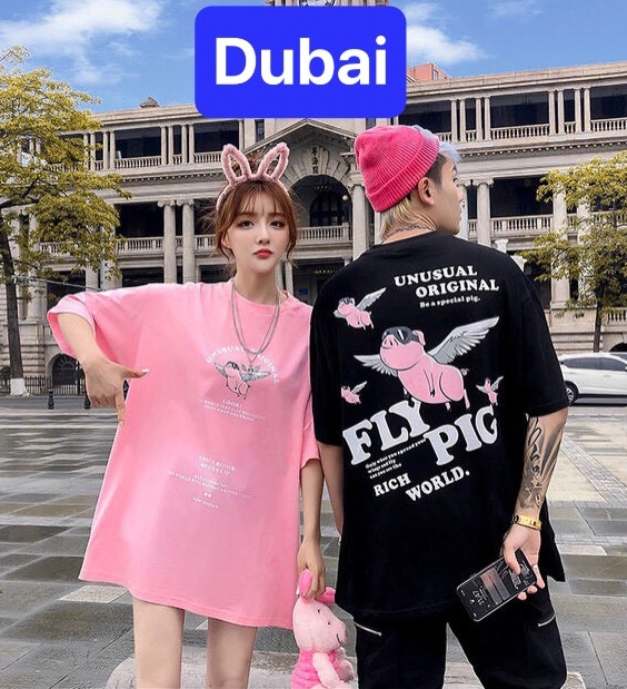 ÁO THUN TEEN PHOM FORM RỘNG TAY LỠ NAM NỮ UNISEX MÀU HỒNG HEO THIÊN THẦN ULZZANG HÀN QUỐC 1hitshop - DUBAI FASHION