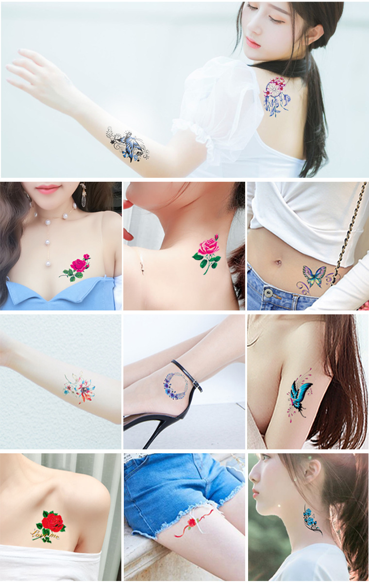 Miếng Dán Hình Xăm Nước Dán Tatoo Tạm Thời (Set 30 Miếng)