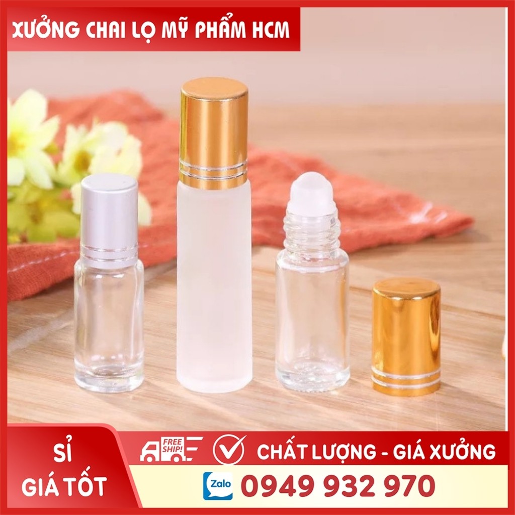 Lọ lăn bi ️ vỏ lọ bi lăn đựng tinh dầu, chai bi lăn đựng dầu dừa, chiết nước hoa 10ml tiện lợi du lịch