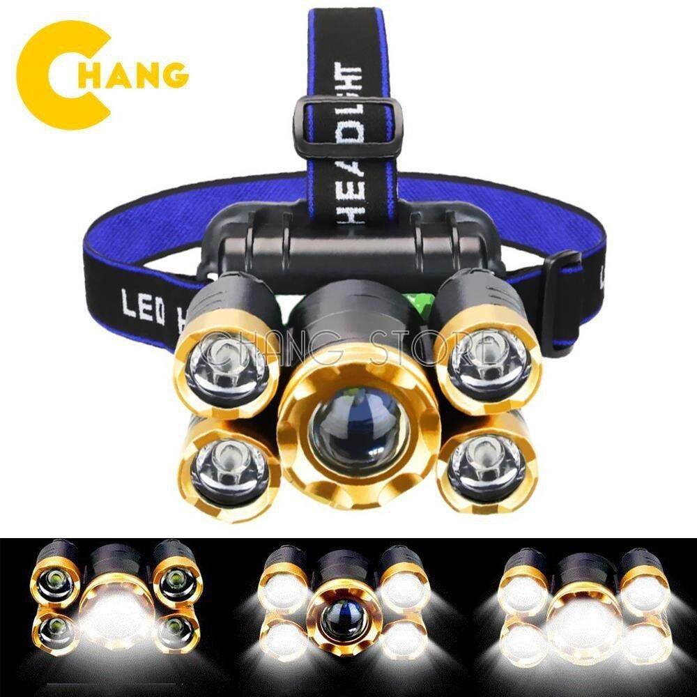 [HCM]Đèn pin đội đầu 5 bóng siêu sáng