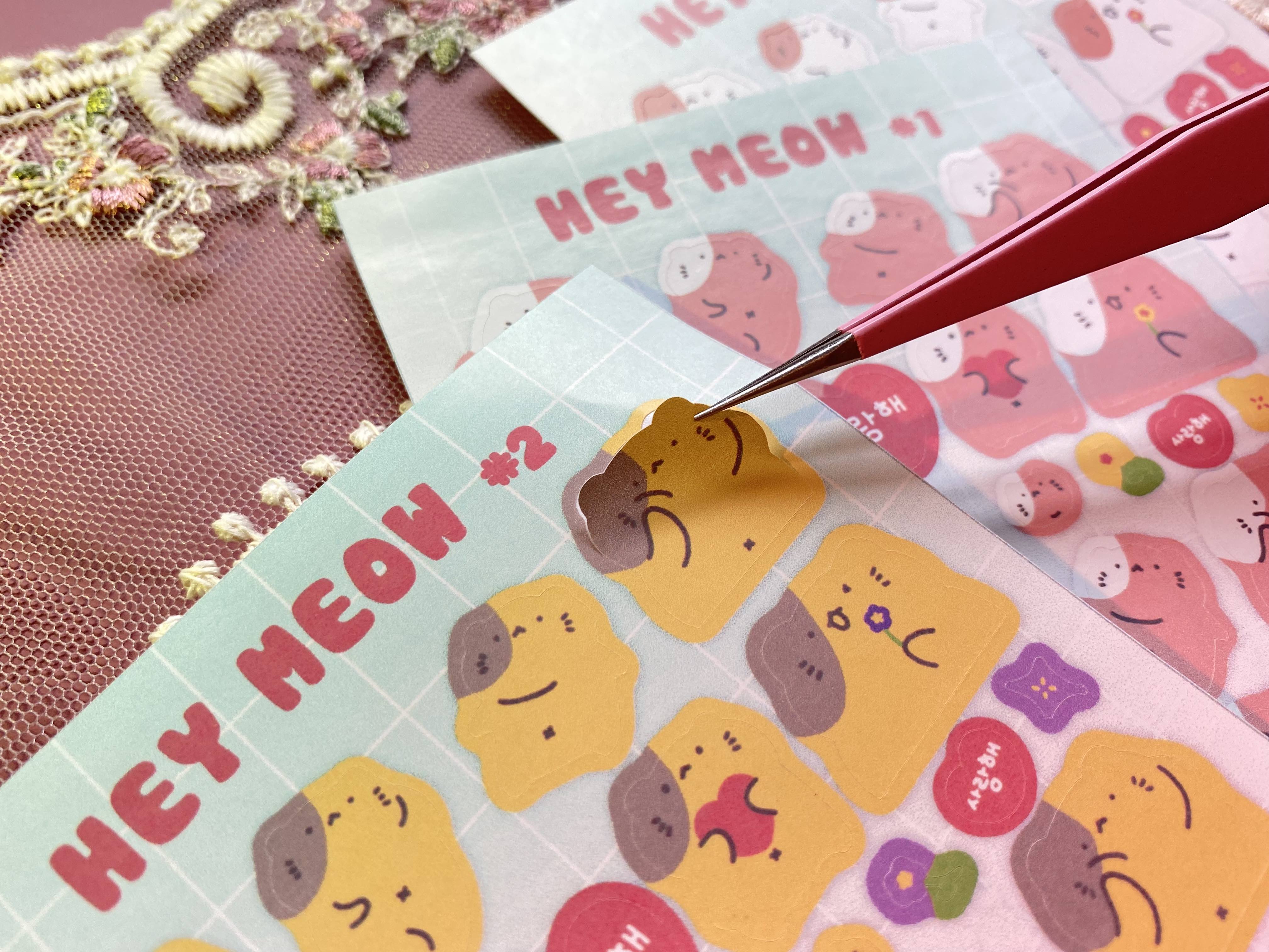 [Meow#1] Sticker decal mèo béo Hey Meow _ hanaland