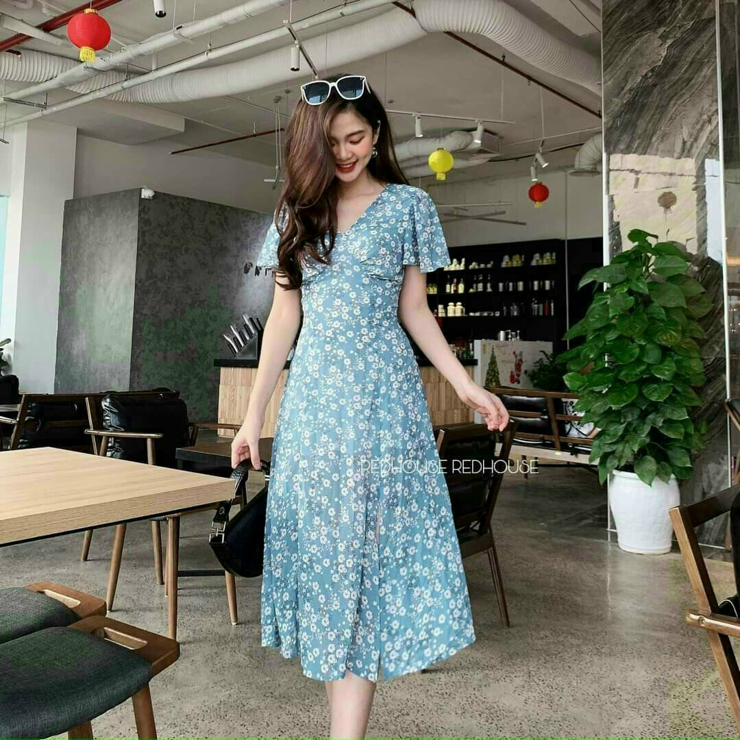 [HCM]Đầm Lụa Hoa Siêu Xinh