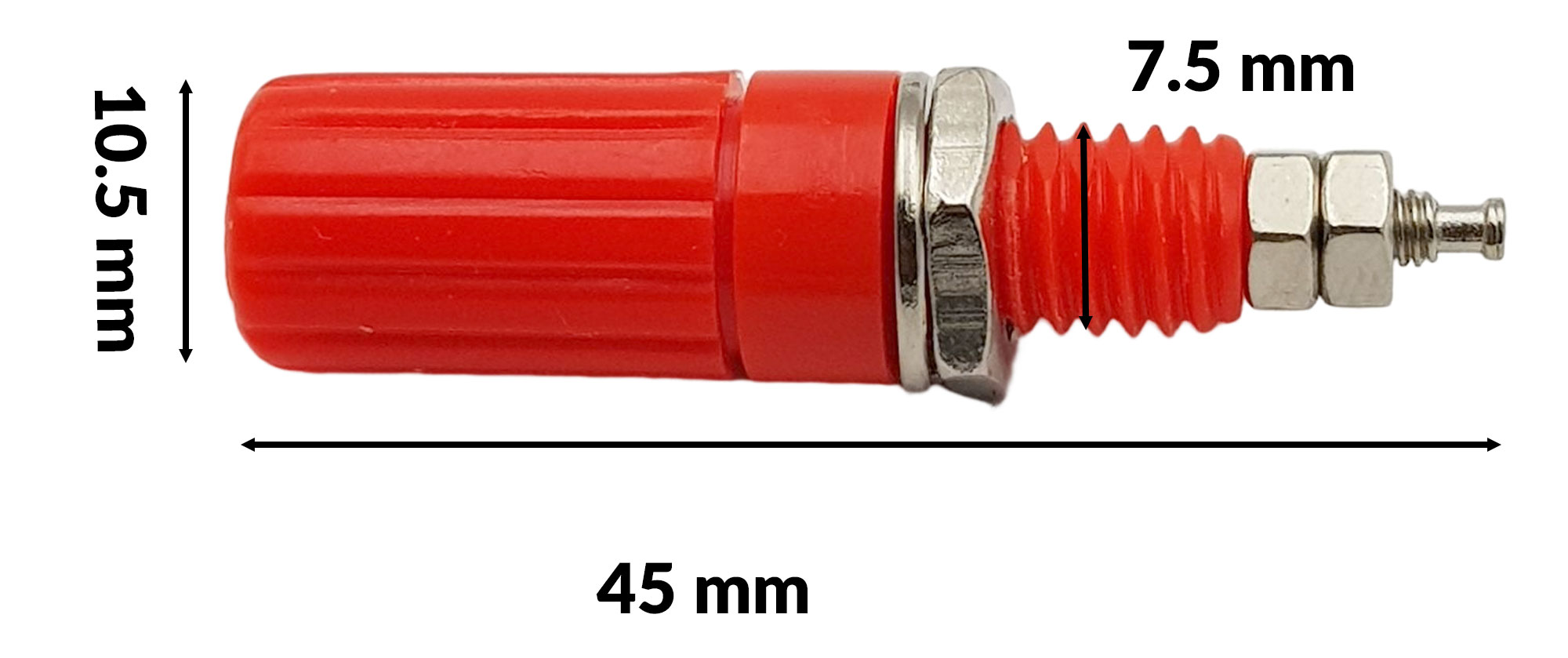 Ổ cắm jack nguồn bắp chuối 4mm