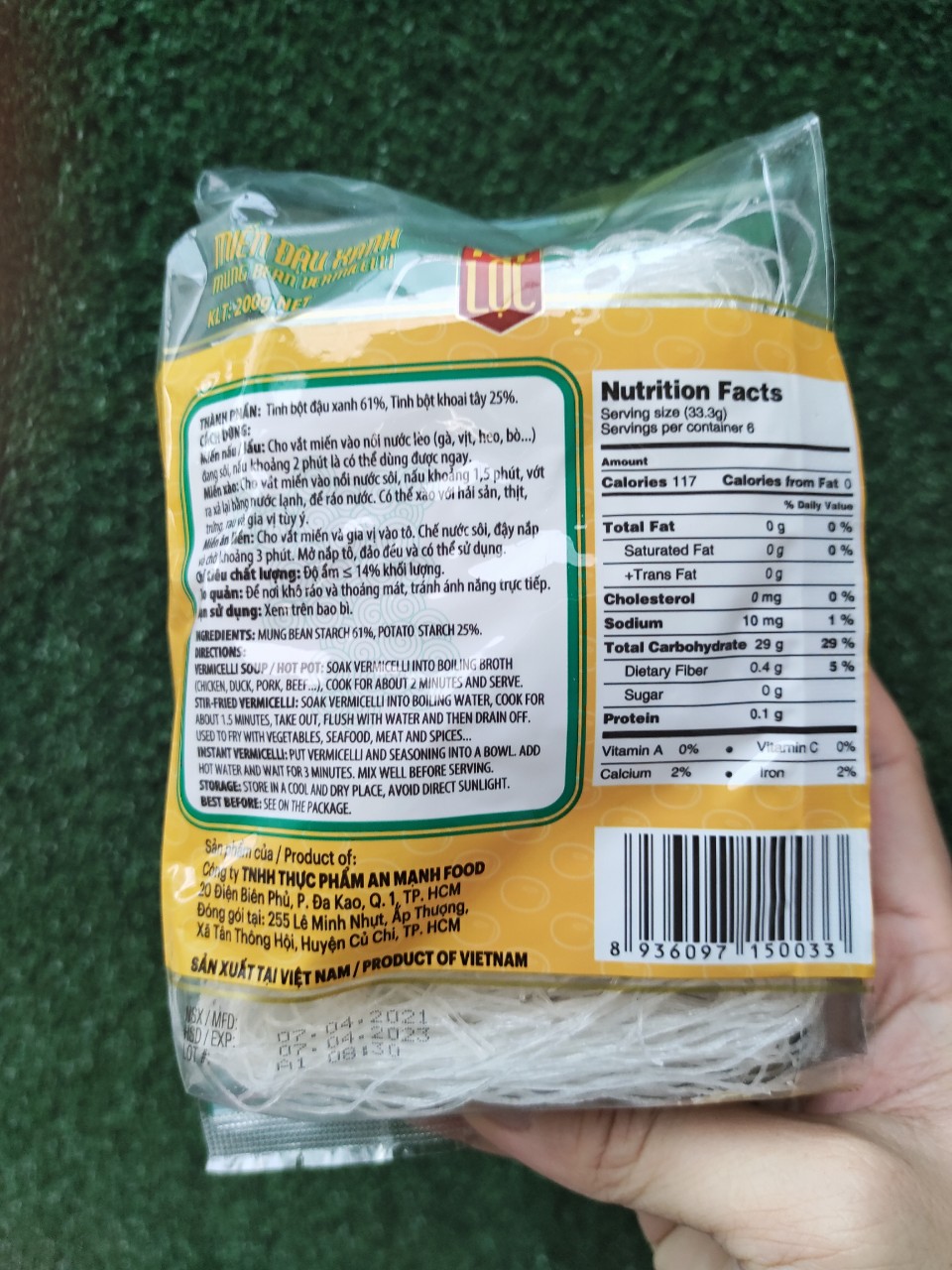 Miến Đậu Xanh An Lộc Gói 200g