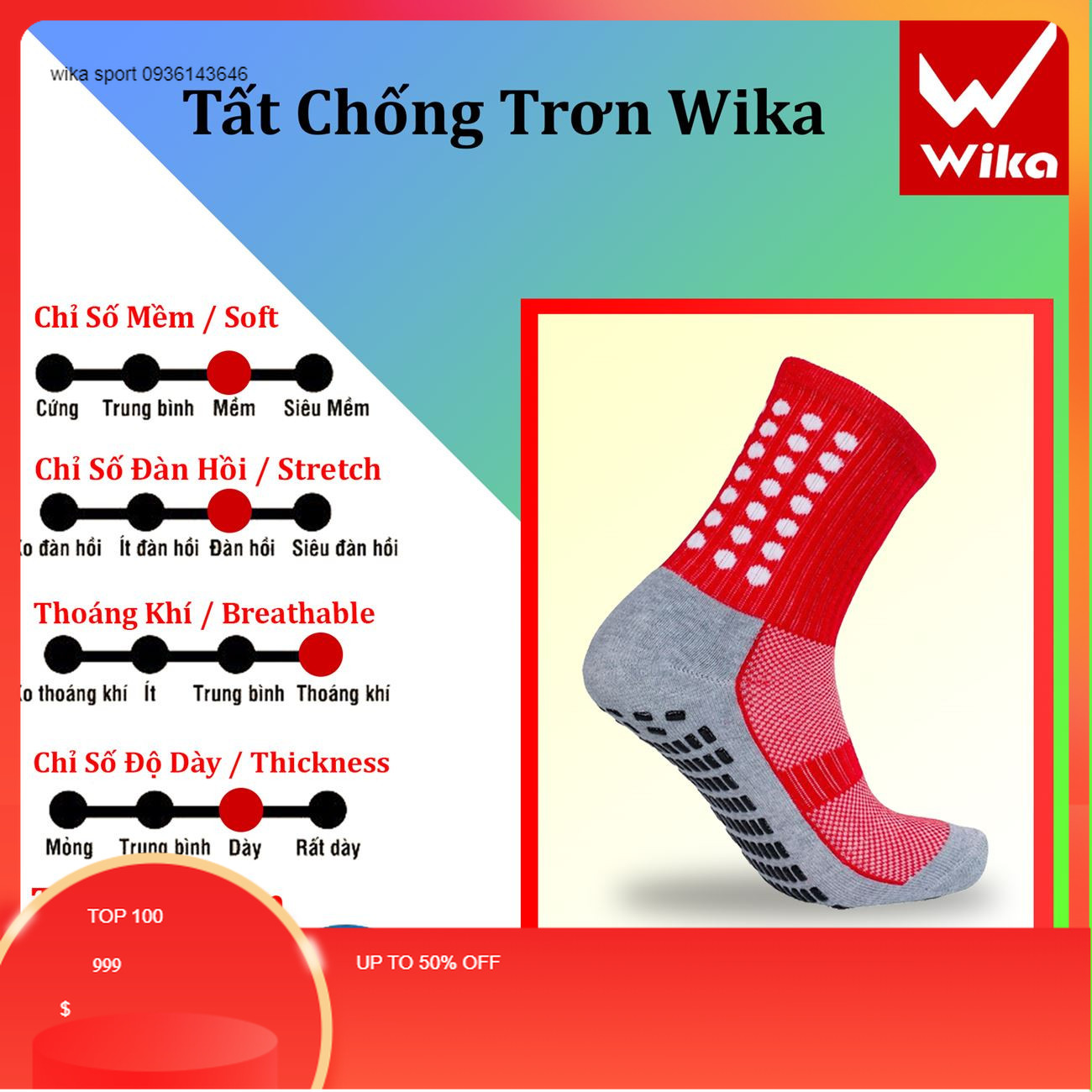 Tất Trống Trơn Wika
