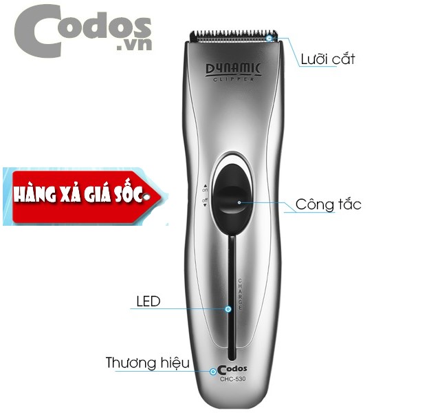XẢ HÀNG Tông đơ hớt tóc CODOS-536 lưỡi Dynamic siêu bén