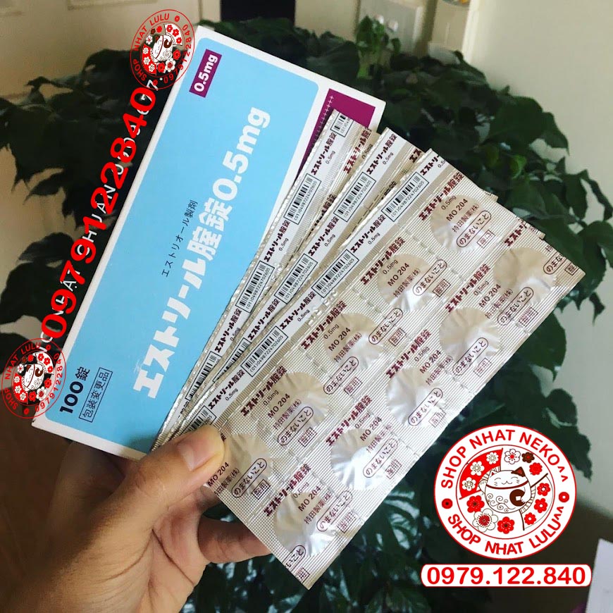 Viên đặt phụ khoa phụ nữ nhật bản vỉ 10 viên âm đạo Estoril 0.5mg vỉ 10 viên Nhật - se khít, giảm viêm nhiễm phụ khoa