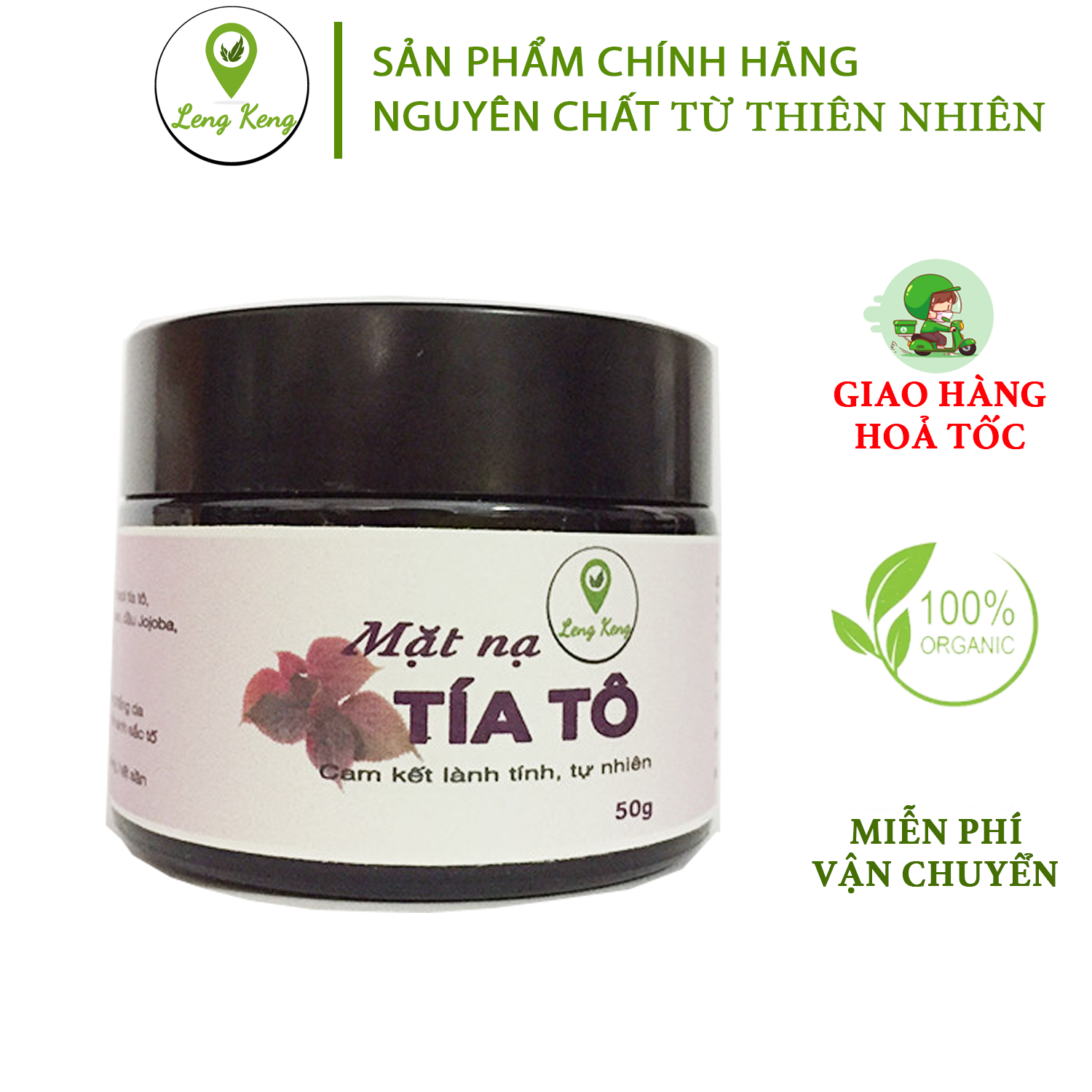 Mặt nạ tía tô giảm thâm nám, làm mịn da