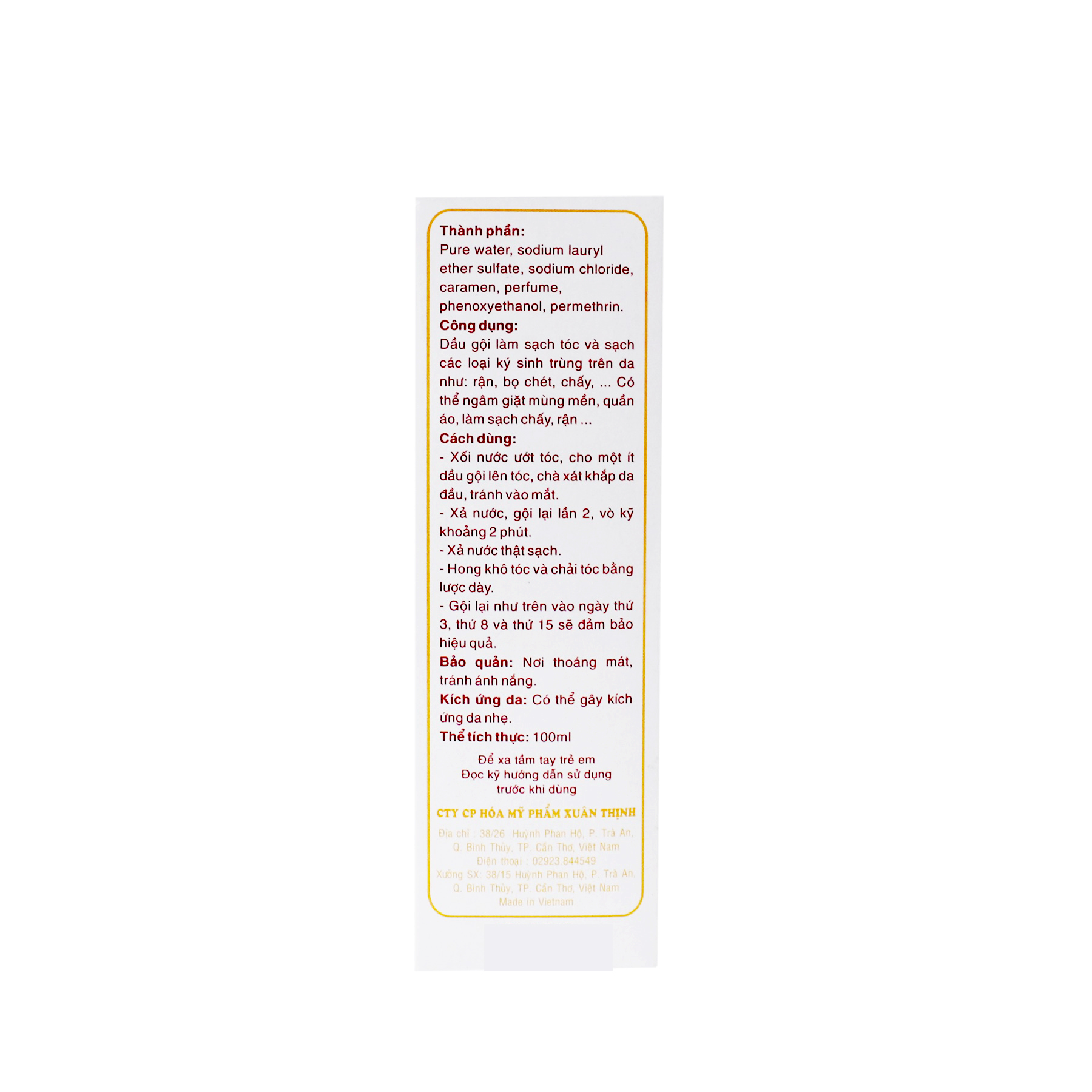 Dầu gội chí Samy 100ml