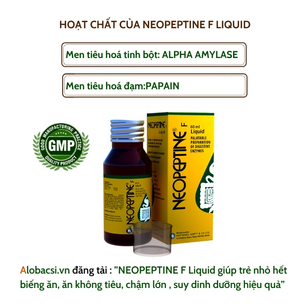 Siro Ăn Ngon Neopeptine F Liquid THUẬN HOÁ Hỗ Trợ Tăng Cường Tiêu Hoá và